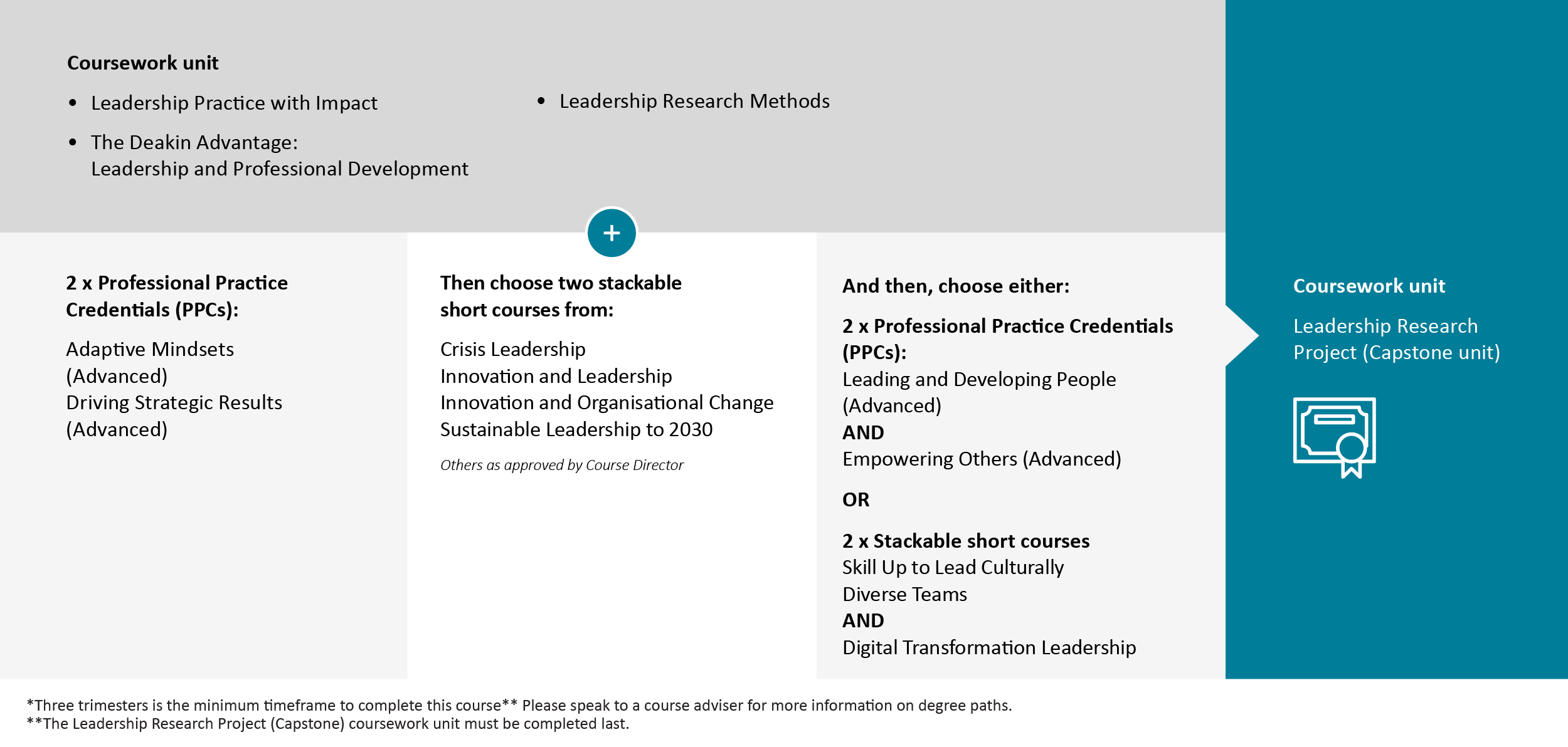 Master of Leadership Course Structure